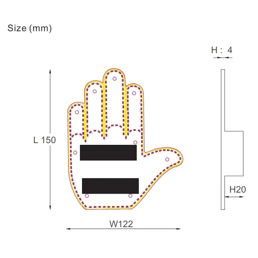 Grin Ride™ - Led Hand Sign